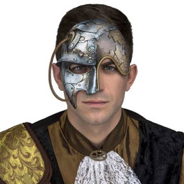 My Other Me - Masque Steampunk Adulte Taille Unique Multicolore avec Support Multilingue (Français, Anglais, Espagnol, Italien, Portugais, Allemand)