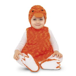My Other Me Déguisement bébé Patito Peluche Orange (Robe, Bonnet, Queue et Chaussons) 7-12 mois