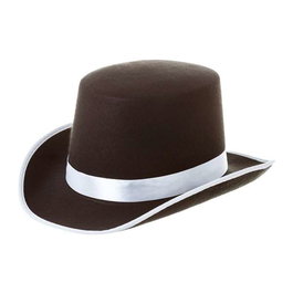 My Other Me - Chapeau noir avec ruban blanc - Accessoire vestimentaire multicolore - Langues : Espagnol, Anglais, Français, Italien, Portugais, Allemand