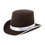 My Other Me - Chapeau noir avec ruban blanc - Accessoire vestimentaire multicolore - Langues : Espagnol, Anglais, Français, Italien, Portugais, Allemand