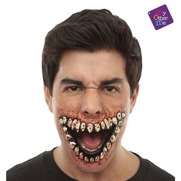 My Other Me Application de maquillage bouche sourire monstrueuse en latex pour adulte