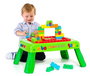 Molto - Table de construction pliable avec 20 blocs - Jeu de construction - Plastique - À partir de 1 an - Version espagnol et anglais