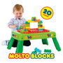 Molto Table de construction pliable avec 20 blocs
