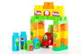 Molto - Jeu de construction train éducatif - 70 pièces avec chiffres et lettres - Pour 1 à 99 ans - Matériel en plastique