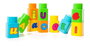Molto - Jeu de construction train éducatif - 70 pièces avec chiffres et lettres - Pour 1 à 99 ans - Matériel en plastique