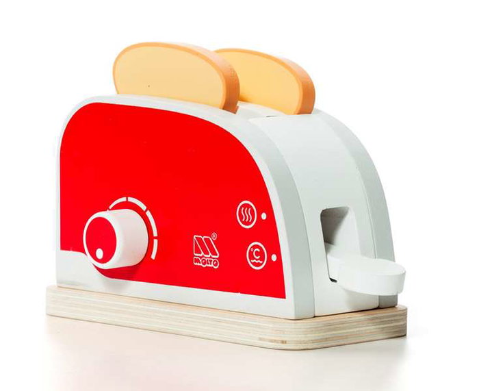Molto Tostadora en bois avec 9 accessoires - Dimensions 26.50 x 20 x 12 cm - Jeu d'imitation en espagnol et anglais Molto Tostadora en bois avec 9 accessoires - Dimensions 26.50 x 20 x 12 cm - Jeu d'imitation en espagnol et anglais