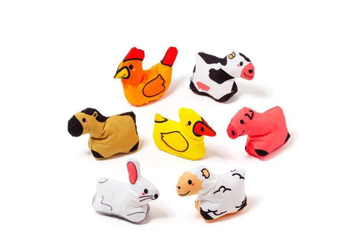 Molto - Manta activités Farm and Fun - Couverture de jeu ferme avec 7 figurines en tissu souple - Pour enfants de 1 an et plus