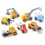 Molto - Set de 7 camions de construction en bois dans une boîte - Jouet