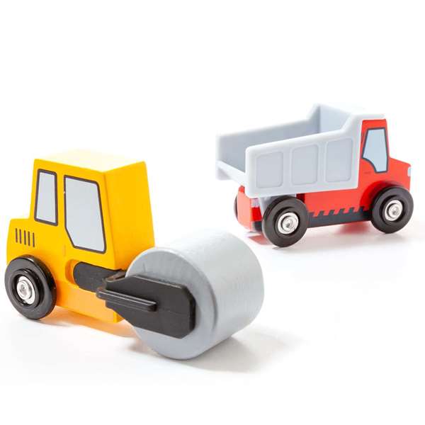 Molto - Set de 7 camions de construction en bois dans une boîte - Jouet Molto - Set de 7 camions de construction en bois dans une boîte - Jouet
