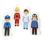 Molto Jeu de 4 Camions en Bois - Jouet Enfant 1 an et plus - Langues: Espagnol, Anglais