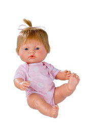 Berjuan 17057-18 Poupée nouveau-né 38 cm fille européenne habillée - Jouet pour enfant à partir de 3 ans