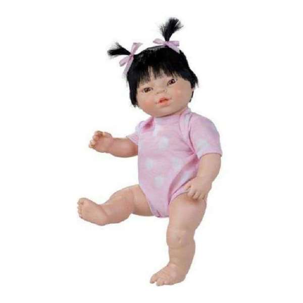 Berjuan 17060-18 38 Poupée Nouveau-Né Garçon Asiatique 38 cm avec Vêtements - Jouet Enfant à Partir de 3 Ans