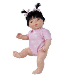 Berjuan 17060-18 38 Poupée Nouveau-Né Garçon Asiatique 38 cm avec Vêtements - Jouet Enfant à Partir de 3 Ans