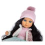 Berjuan 5822-22 - Poupée articulée Eva, brune avec tutu et bottes violettes, âge recommandé 3 ans et plus