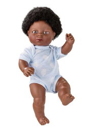Berjuan Poupée nouveau-né africain garçon 38 cm - Réf. 7058-17