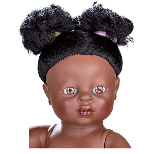 Berjuan 7059-17 - Poupée nouveau-né africaine fille 38 cm, pour enfants à partir de 3 ans