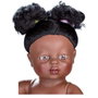 Berjuan 7059-17 - Poupée nouveau-né africaine fille 38 cm, pour enfants à partir de 3 ans