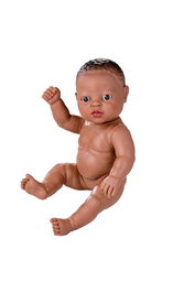 Berjuan 7080-17 Poupée africaine nouveau-né 30 cm fille - Jouet pour enfants dès 3 ans