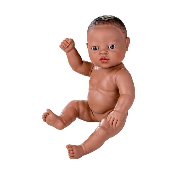 Berjuan 7080-17 Poupée africaine nouveau-né 30 cm fille - Jouet pour enfants dès 3 ans