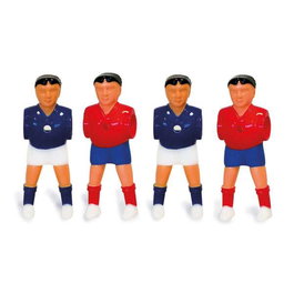 Ociotrends Set de 22 figurines de joueurs de football 'piernas abiertas' Équipes d'Espagne et d'Italie - Figurines ABS pour collectionneurs