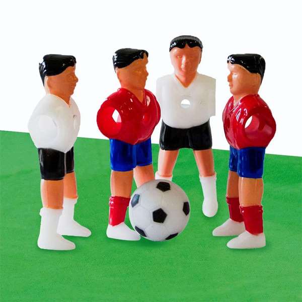Ociotrends Set de 22 Joueurs de Football en Position Ouverte Équipe d'Espagne contre Allemagne - Modèle à Assembler en ABS