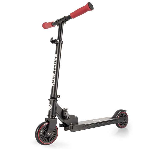 Ociotrends Patinette 2 roues Honeycomb pour enfant de 5 ans et plus, avec LED sur la plateforme et les roues - Rouge