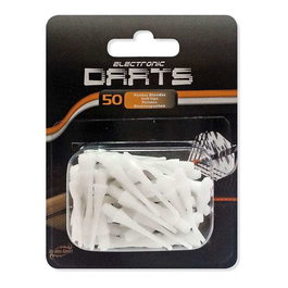 Ociotrends Pack de 50 Pointes Souples pour Fléchettes Électroniques - Pour Jeu de Cible, Plastique, Blanc