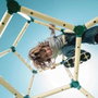 Ociotrends Centro de juegos Dome Climber, structure d'escalade dôme 170x170x118 cm pour enfants 3-6 ans, bleu, nécessite assemblage