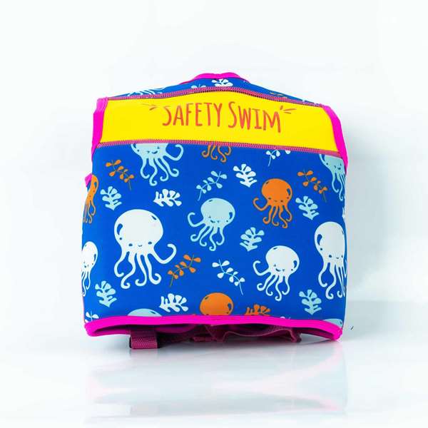 Ociotrends - Chaleco de natation à manches longues Kohala Pulpitos, motif pieuvre, rose, néoprène/lycra, taille 18 à 36 mois