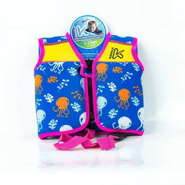 Ociotrends - Chaleco de natation à manches longues Kohala Pulpitos, motif pieuvre, rose, néoprène/lycra, taille 18 à 36 mois