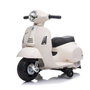 Ociotrends - Moto mini Vespa blanche pour enfants 6V 4AH, avec moteur, son et lumières, age 3 ans, en polypropylène