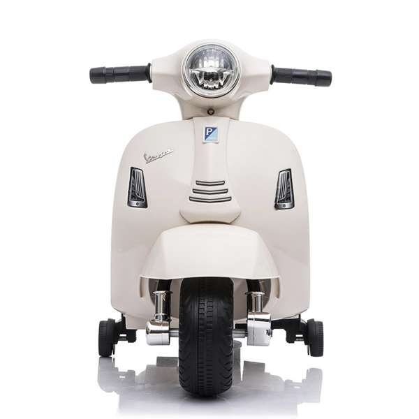 Ociotrends - Moto mini Vespa blanche pour enfants 6V 4AH, avec moteur, son et lumières, age 3 ans, en polypropylène Ociotrends - Moto mini Vespa blanche pour enfants 6V 4AH, avec moteur, son et lumières, age 3 ans, en polypropylène