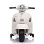 Ociotrends - Moto mini Vespa blanche pour enfants 6V 4AH, avec moteur, son et lumières, age 3 ans, en polypropylène