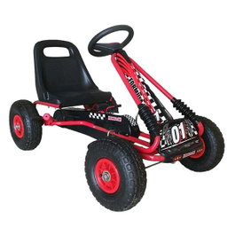 Ociotrends Go Kart Rouge Roues Pneumatiques 97x57x61 cm Polipropylène À partir de 3 ans