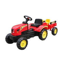 Ociotrends Tractor à pédales rouge pour enfant - Âge minimum 36 mois - Matériau polypropylène