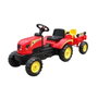 Ociotrends Tractor à pédales rouge pour enfant - Âge minimum 36 mois - Matériau polypropylène