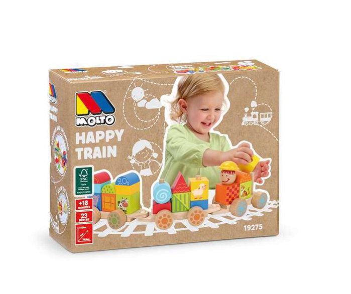 Jouet pour bébé Moltó Happy Train 23 Pièces