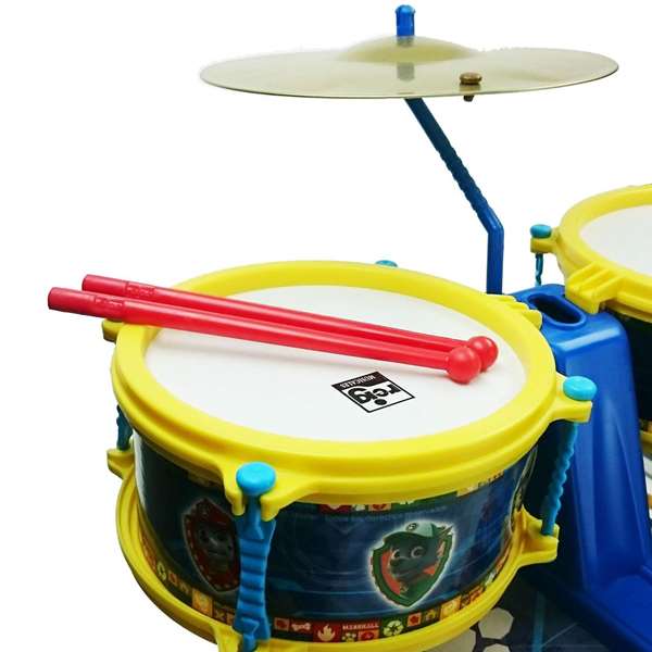 Reig Batterie enfant simple Paw Patrol avec banquette 55x36x38 cm - Jeu d'imitation pour enfants dès 3 ans