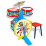 Reig Batterie enfant simple Paw Patrol avec banquette 55x36x38 cm - Jeu d'imitation pour enfants dès 3 ans