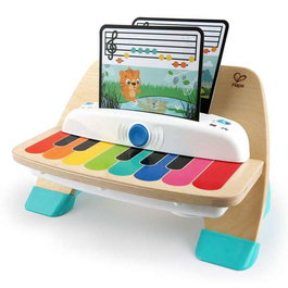 Hape Piano Magic Touch Baby Einstein en bois avec technologie tactile - Inclut 3 feuilles de musique - Dimensions 22,9 x 30,5 x他们说 12,7 cm