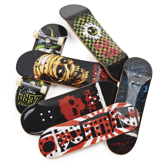 Spin Master Tech Deck Skate Shop Bonus Pack 6028845 - 1 skateboard monté, 5 planches, stickers, outil, roues, essieux, vis et écrous - Multilingue - +6 ans