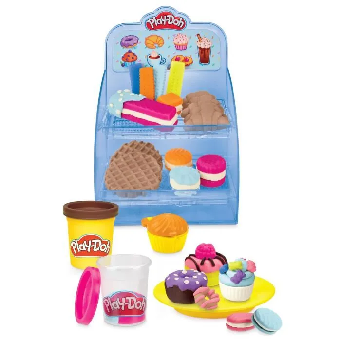 Play-Doh - Mon super café, machine à café jouet pour enfants dès 3 ans avec tasse et garnitures, pâte à modeler créative - Kitchen Creation