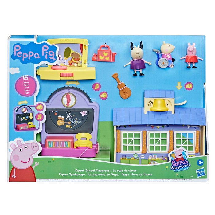 Hasbro Peppa Pig - La Garderie de Peppa F2166 - Jeu de Figurines avec École, Poupées, Accessoires et Sonnettes - Jouet pour Enfant Dès 3 Ans