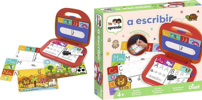 Diset Yo aprendo a escribir - Jeu éducatif pour apprendre à écrire - Version espagnole - 4 ans et plus - Coffret avec tablette lumineuse, 21 planches et stylo effaçable Diset Yo aprendo a escribir - Jeu éducatif pour apprendre à écrire - Version espagnole - 4 ans et plus - Coffret avec tablette lumineuse, 21 planches et stylo effaçable