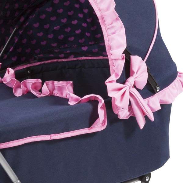 Reig Poussette pour poupée bleu marine 89 x 70 x 42 cm, à assembler, pour enfant à partir de 3 ans