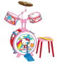 Reig Bateria Hello Kitty 3 éléments avec banquette, batterie jouet pour enfant à partir de 3 ans, en plastique, langue français