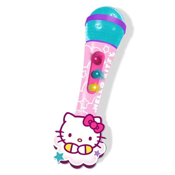 Reig Microphone à main avec amplificateur et rythmes Hello Kitty - Jouet musical électronique pour enfants dès 3 ans avec lumières