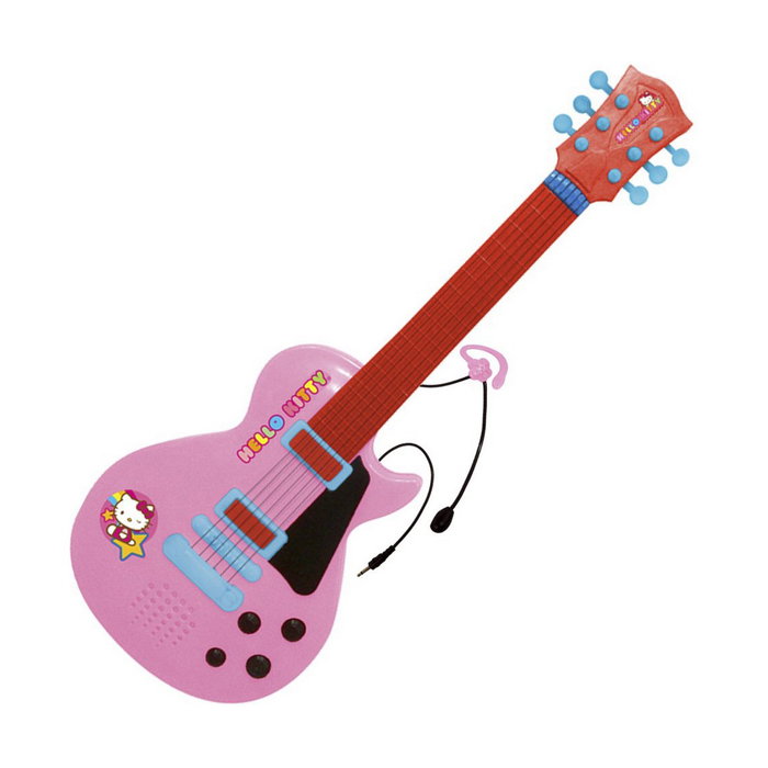 Guitare pour Enfant Hello Kitty Électronique Microphone Rose Guitare pour Enfant Hello Kitty Électronique Microphone Rose