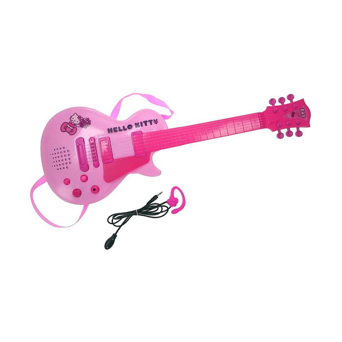 Guitare pour Enfant Hello Kitty Électronique Microphone Rose Guitare pour Enfant Hello Kitty Électronique Microphone Rose