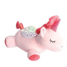 Reig Peluche projecteur licorne 25 cm - Peluche lumineuse avec sons, fonctionne sur piles LR6 (non incluses), sans montage, pour nouveau-né